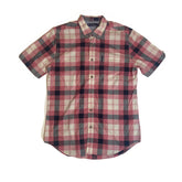 Vintage Ben Sherman pink grey tablecloth check short sleeve Mod skinhead retro punk shirt size medium